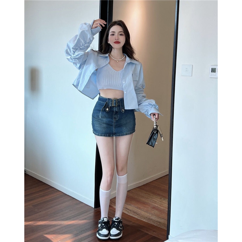 Áo Sơ Mi Ngắn / Dài Tay Dáng Rộng Phong Cách Phương Tây Thời Trang Mùa Hè Dành Cho Nữ