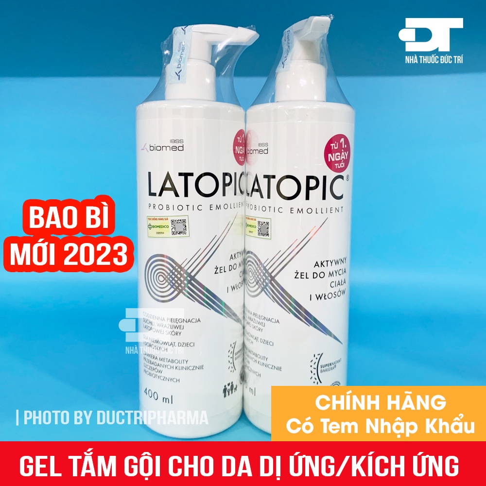 GEL TẮM GỘI LATOPIC 400ml dành cho da dị ứng và kích ứng