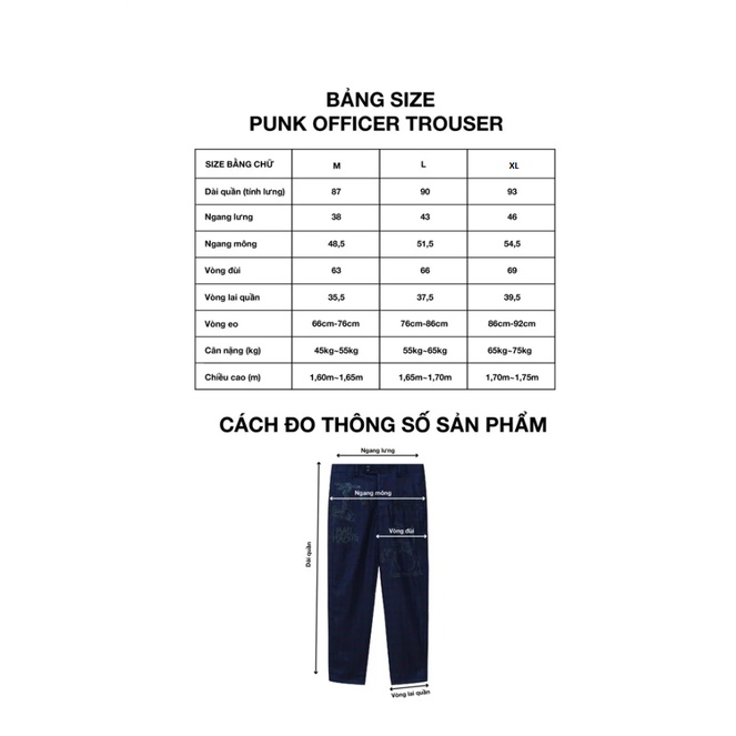 Quần Nam Bad Habits PUNK OFFICER TROUSER - Local Brand chính hãng