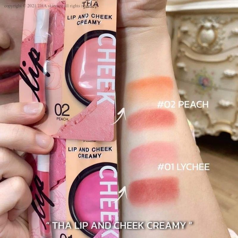 Gói Son Kem Và Má Hồng Lip And Cheek Creamy Thái Lan