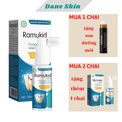 Ramukid Xịt chống sâu răng - Giúp làm sạch khoang miệng, ngăn và giảm mủn răng, giảm hôi miệng