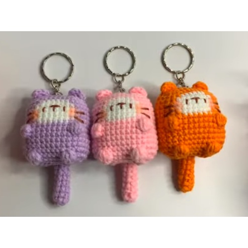 Móc khóa mèo bằng len làm quà tặng,kỉ niệm [🌻Hoa Hướng Dương Crochet 🧶]