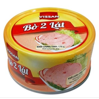 Combo 4 lon bò 2 lát lon in Vissan hộp 170g date 2027 - 500