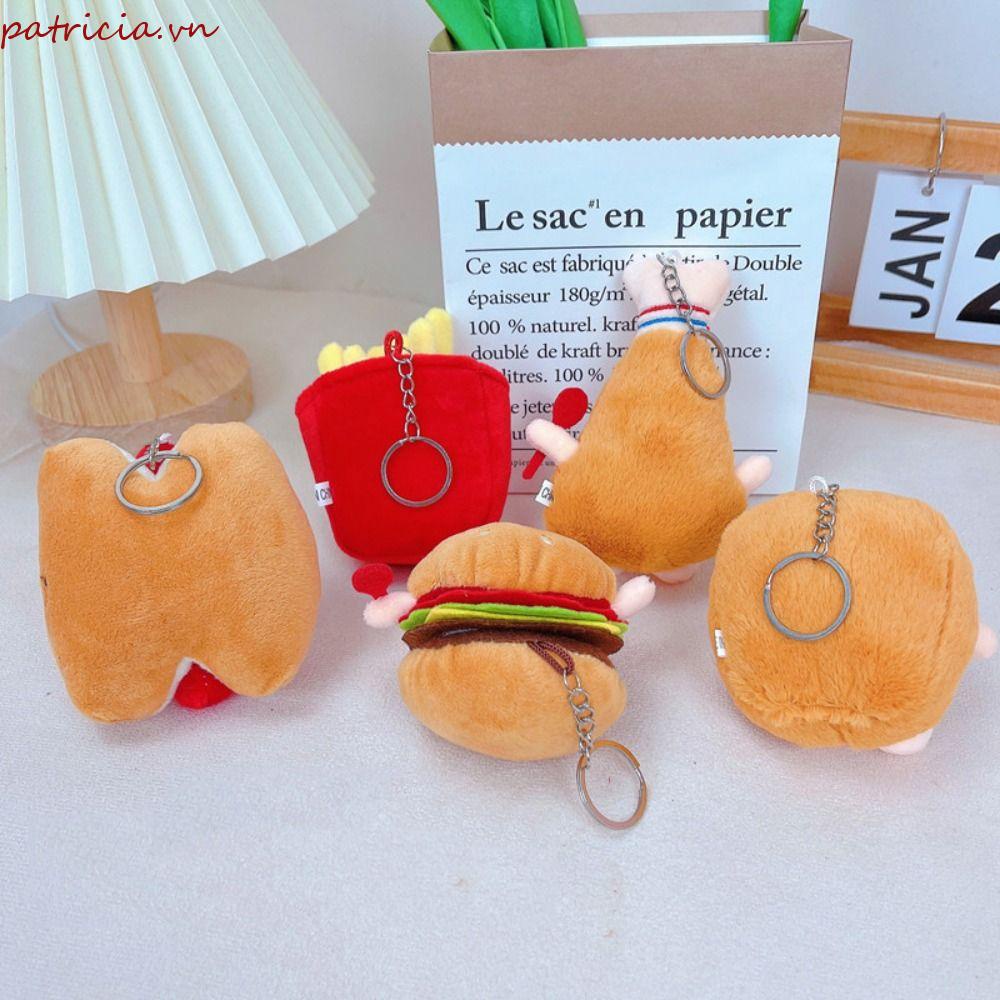 Đồ chơi nhồi bông Hình Bánh Mì / Hamburger / Hot Dog Mềm Mại Trang Trí Túi Xách