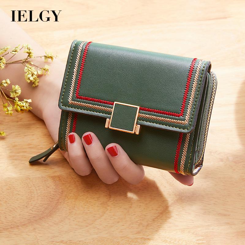 Ví Khóa Kéo Thêu Họa Tiết Cổ Điển Hợp Thời Trang Cho Nữ