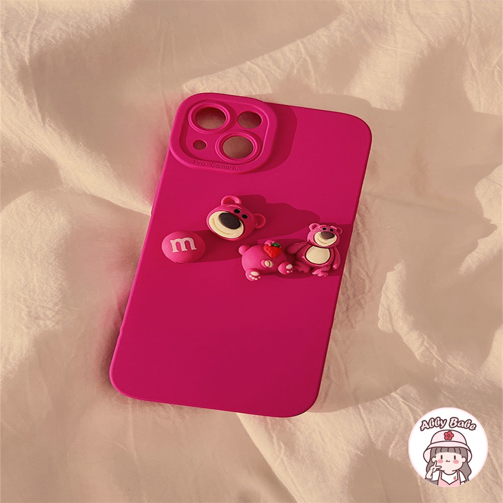 Ốp Điện Thoại TPU Mềm Chống Mồ Hôi Hình Mông Quả Dâu 3D Cho IPhone 14 Pro Max 11 7Plus 13 12 11 Pro Max X XS XR