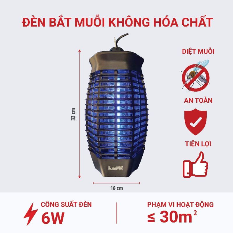 Đèn Bắt Muỗi Cao Cấp Master ( Chuẩn Châu Âu 6W )