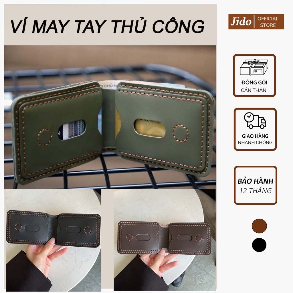 Ví Da Nam Mini Da Bò Pullup Thật Nhập Khẩu May Thủ Công Thời Trang Cao Cấp Bóp Da Gập Hút Nam Châm Đựng Tiền