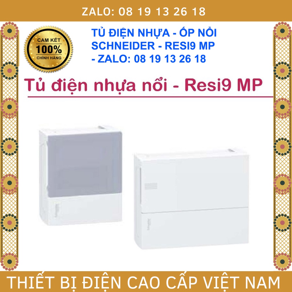 Tủ điện nhựa Ốp Nổi Tường Schneider Resi9 MP từ 4 đến 36 module, tủ Át Aptomat, tủ cầu dao.