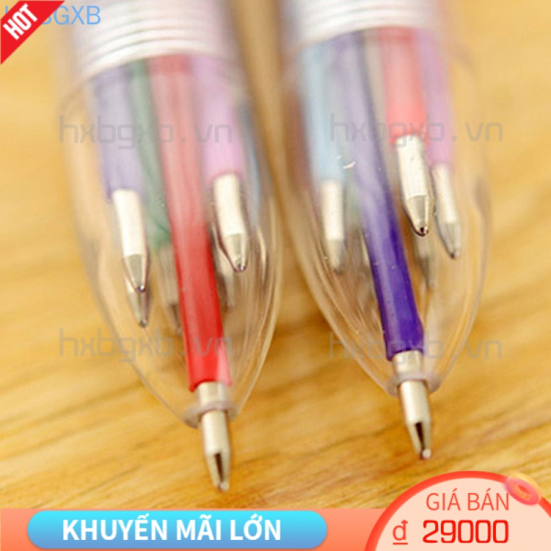 Set 4 Bút Bi 6 Trong 1 Kiểu Dáng Sáng Tạo