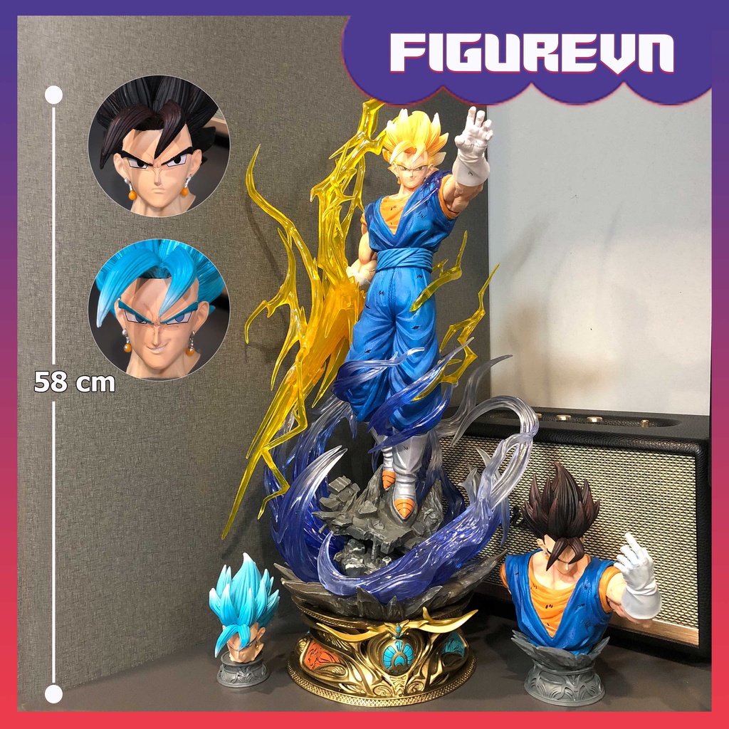 Siêu phẩm mô hình Vegito 3 đầu + 1 bán thân 58cm có LED