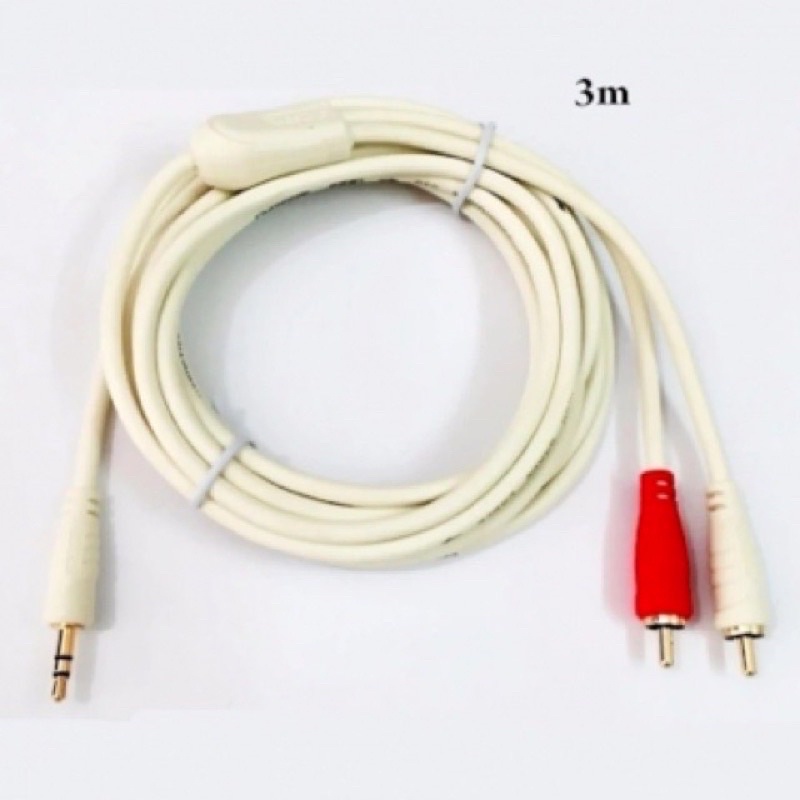 🍀 5m | 3m | 1.8m 🍀 Dây Loa Cao cấp chính hãng Choseal 1 đầu 3.5 mm ra 2 AV chính hãng CHOSEAL dài