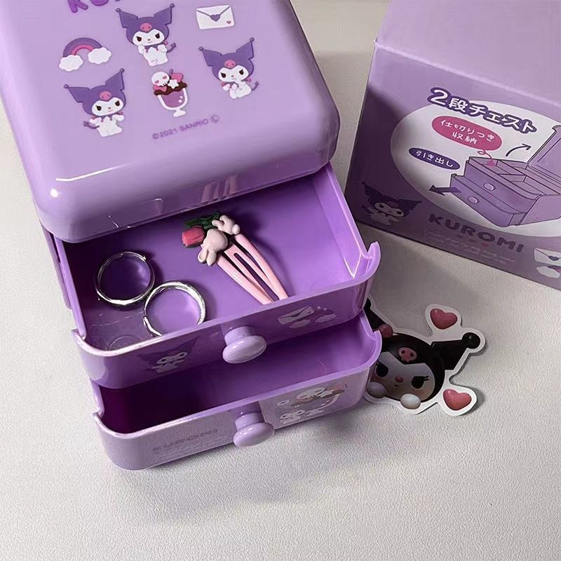 Tủ mini 2 ngăn hoạt hình đáng yêu Cinamoroll, Kuromi, Melody│10 x 10 x 10 cm│Xem thêm ở phần MÔ TẢ SẢN PHẨM