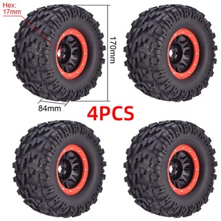 Rc lốp bánh xe 170mm 155mm 150mm lốp xe tải quái vật bánh xe 17mm hub lục giác cho 1 / 8 rc xe hsp hpi redcat traxxas trx4