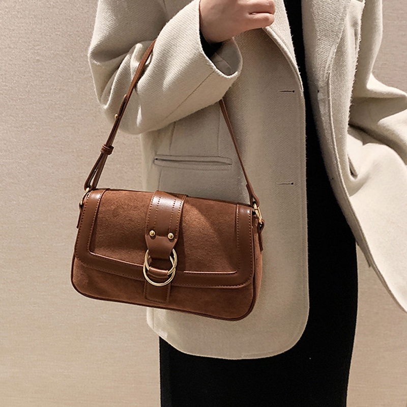 Túi Đeo Chéo Hình Vuông Nhỏ Đơn Giản Phong Cách Harajuku Cổ Điển Dễ Phối Đồ Cho Nữ