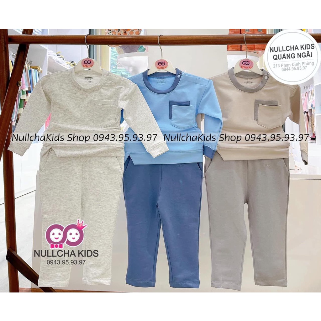 NATURE WEAR SALE OFF - bộ nỉ da cá Nature wear cho bé trai