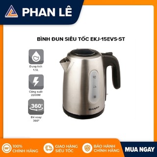 Bình đun siêu tốc sharp ekj-15evs-st - hàng chính hãng