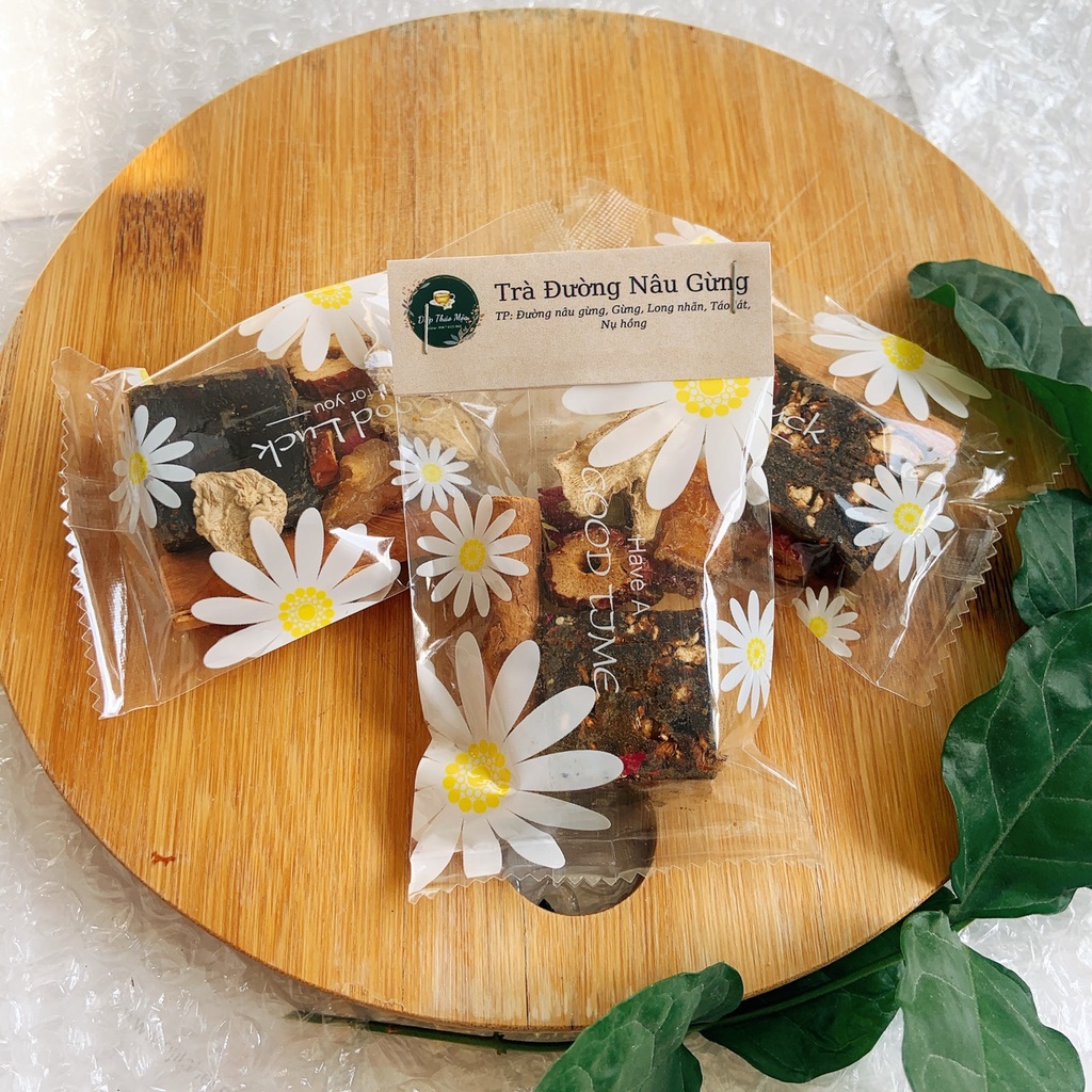 Trà đường nâu gừng 7 vị, ( SET 20 GÓI) làm ấm cơ thể, tăng cường đề kháng ngăn ngừa cúm, đường đen vị ngọt đậm