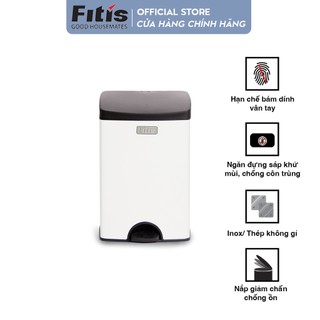 Thùng rác Fitis Premium - Đạp vuông nhỏ - 15L