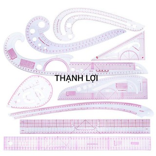 Thước dẻo vẽ vòng nách, tà áo, cổ áo, quần, thước thẳng