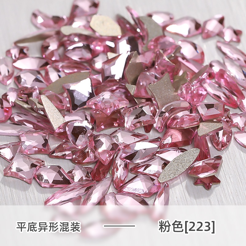 Mũi Khoan Kính Đá Phẳng Màu Hồng Dùng Trang Trí Móng Tay DIY