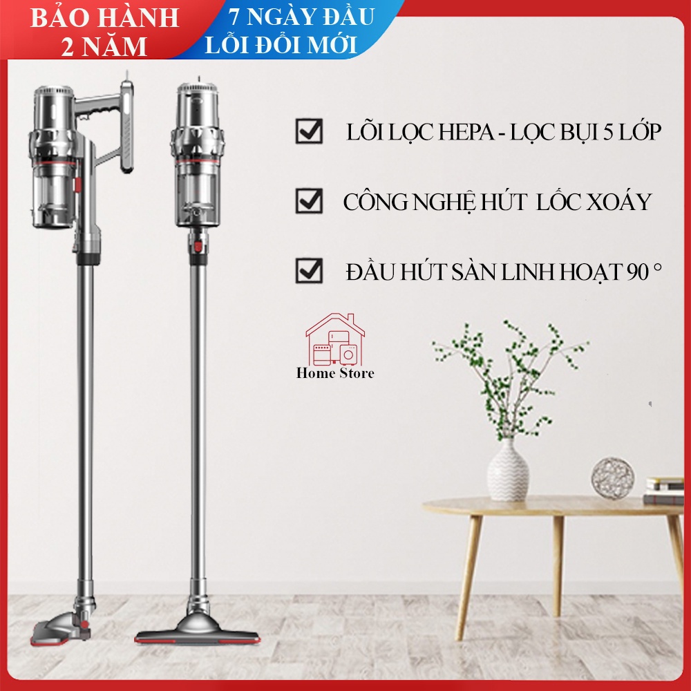 Máy hút bụi cầm tay cao cấp, máy hút bụi gia đình màng lưới lọc đạt chuẩn hepa, bảo hành 24 tháng