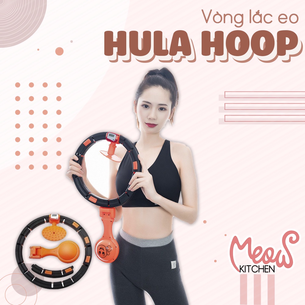 Vòng Lắc Eo Hula Hoop Thông Minh 2021 - Vòng Lắc Eo Tự Đếm Đốt Mỡ Siêu Nhanh - Điều Hòa Nhịp Tim