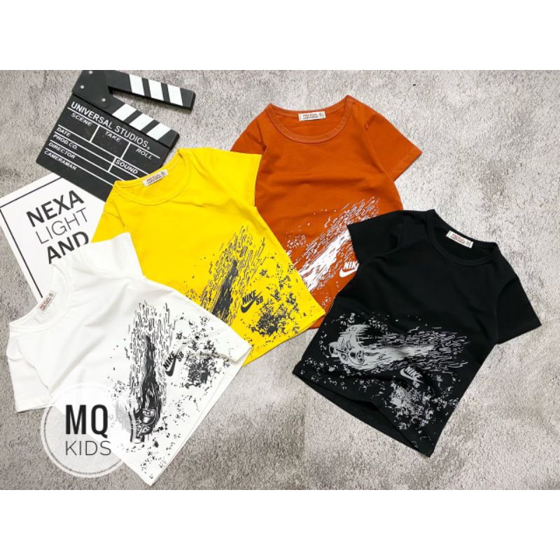 Áo thun in size đại cho bé trai 21_35kg chất liệu cotton 4 chiều mềm mại thoáng mát