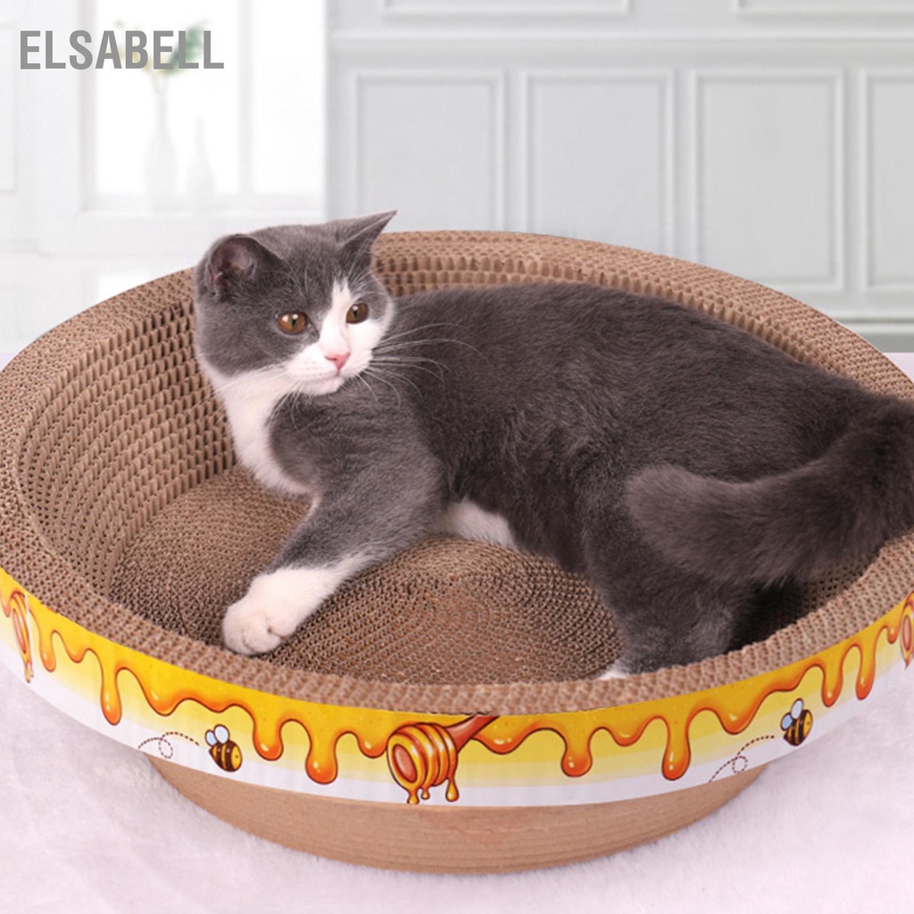 Elsabell Cat Scratch Bed Double Layer Removable Thoải mái Kitten Scratching Pad để giảm căng thẳng