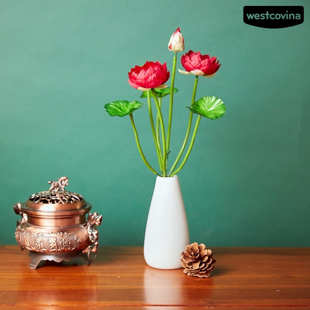 [WEST]⚘Hoa Khô Nhân Tạo Bằng Lụa Tự Nhiên Dùng Trang Trí Nhà Cửa