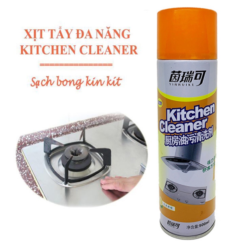 Chai Xịt Tẩy Rửa Đa Năng Kitchen Cleaner 500ml - Bình Xịt Bọt Tuyết Tẩy Rửa Nhà Bếp, Bếp Ga Xoong Nồi Mặt Bàn, Tường - T
