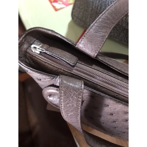 Túi da đà điểu nhật mới 25cm