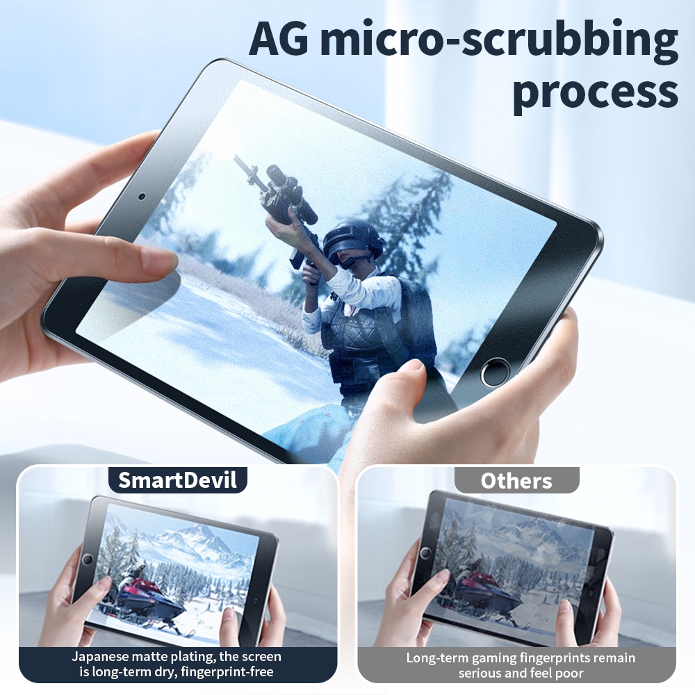 SmartDevil Kính Cường Lực Nhám Thông Minh Cho iPad Mini / iPad Air / iPad / iPad Pro