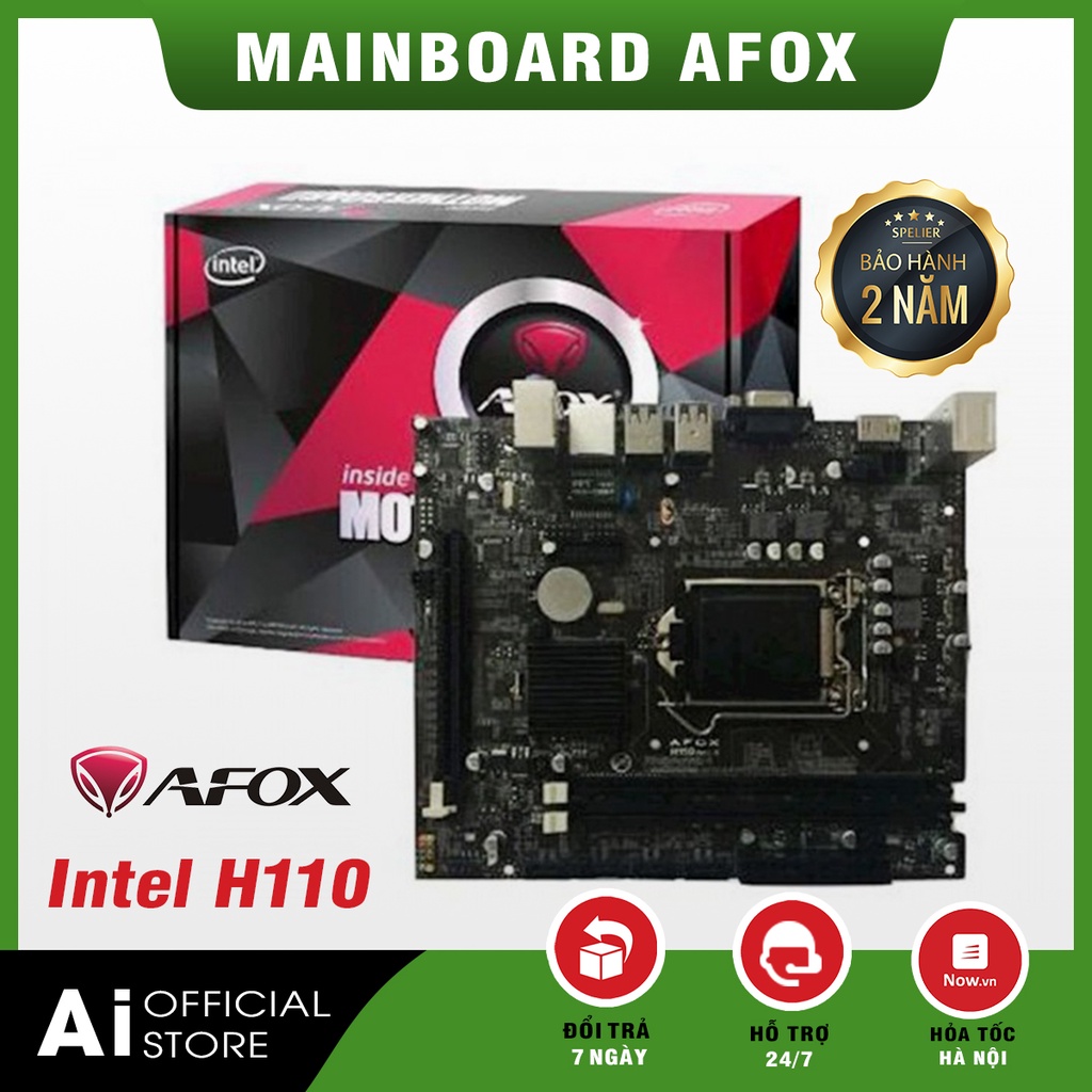 Bo mạch chủ - Mainboard AFOX H110 - Hàng chính hãng - Bảo hành 24 tháng