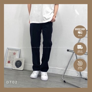 Quần Jeans Nam Ống Suông Đen DT02 RHODISHOP