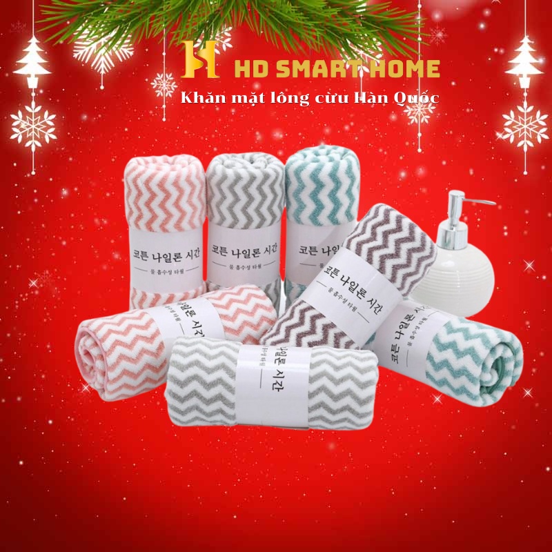 Khăn Mặt Hàn Quốc Chất Liệu Lông Cừu Mềm Mại