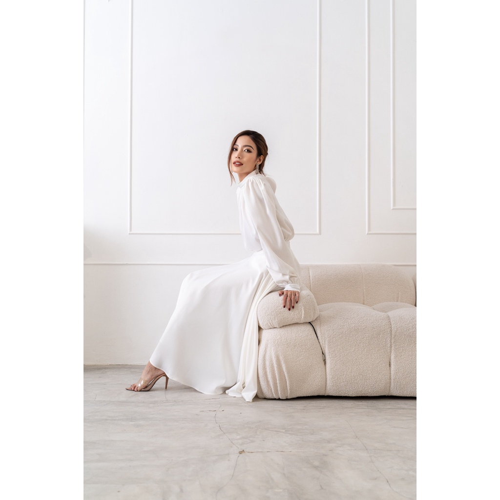 Áo Lụa MAJORI SILK SHIRT - Áo Tay Dài - Áo Tay Phồng - Áo Lụa Thiết Kế Cao Cấp 🌹