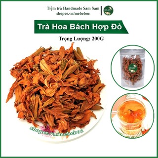 Trà hoa bách hợp đỏ sấy khô 200g giúp thanh tâm an thần của tiệm trà samsam
