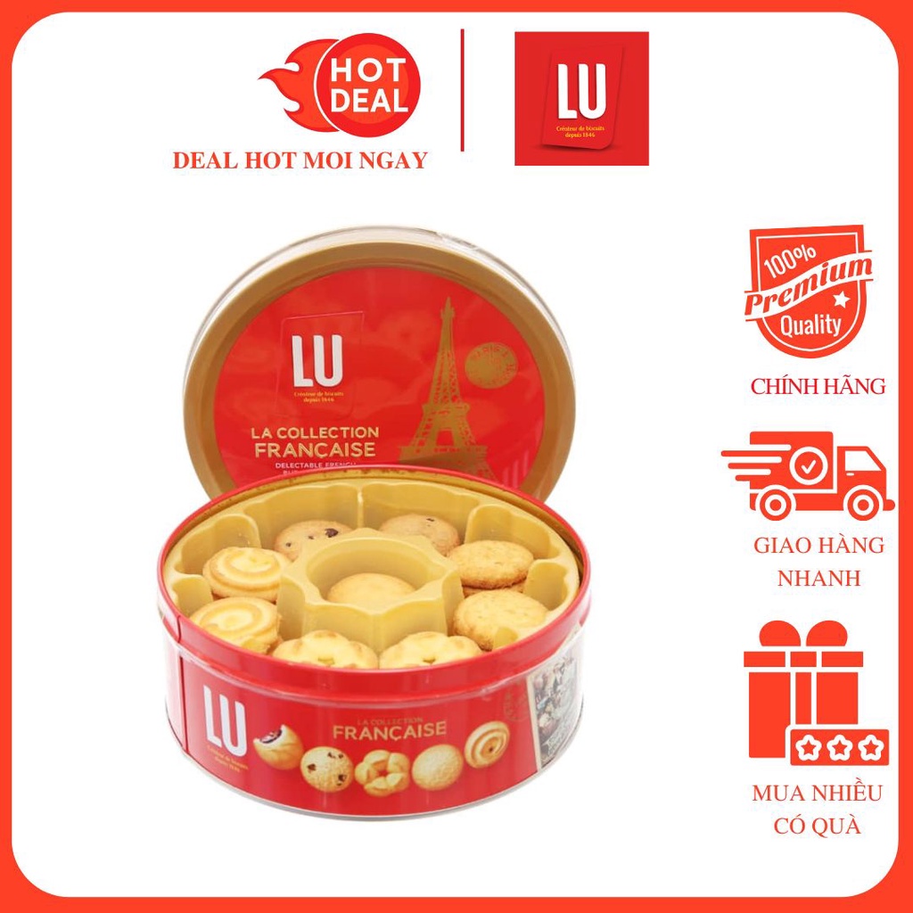 Bánh Cookies Bơ LU Pháp Hộp Thiếc 180G
