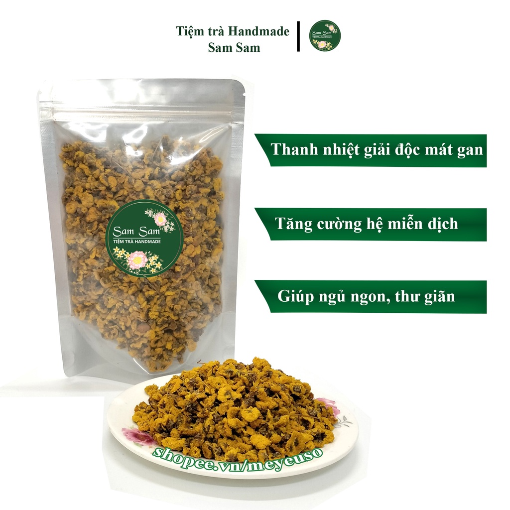 Hoa Cúc Vàng Nhỏ Sấy Khô (Cúc Vàng Nụ) Cúc Chi 500g