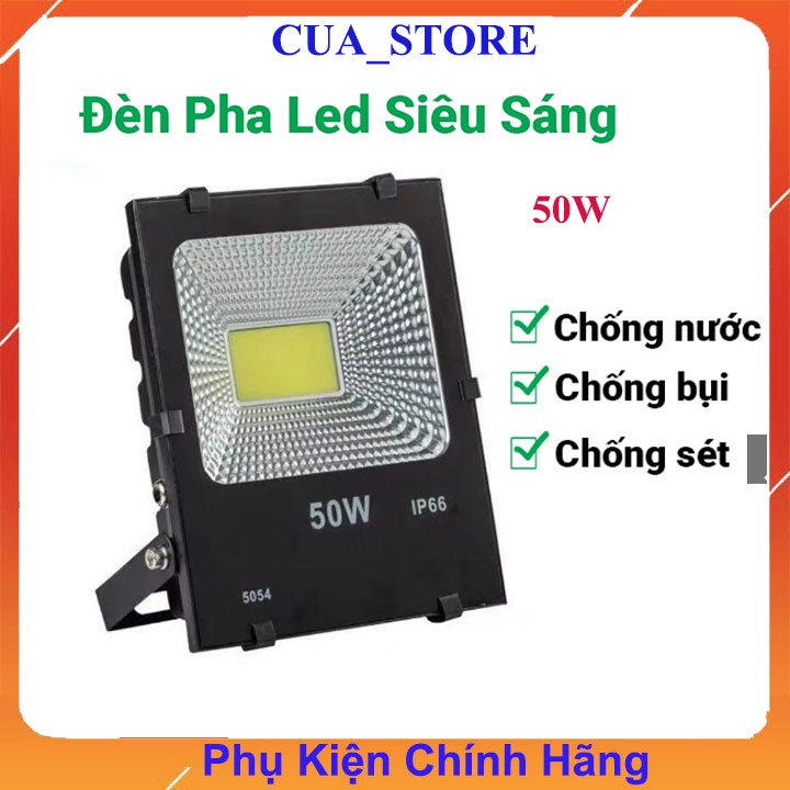 Đèn Pha Led công suất 50w COB 5054 ngoài trời chống nước chuẩn IP66, đèn pha rọi biển quảng cáo