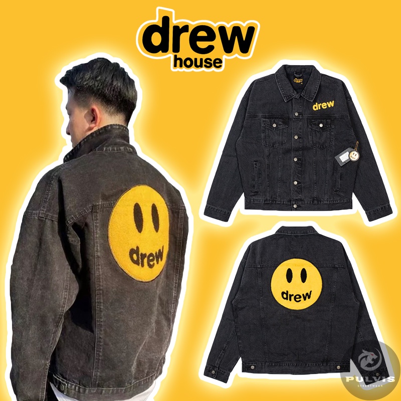 ⚡️[Mirror Quality] - Áo Khoác Denim Jeans DREW HouseChenille Mascot Pa