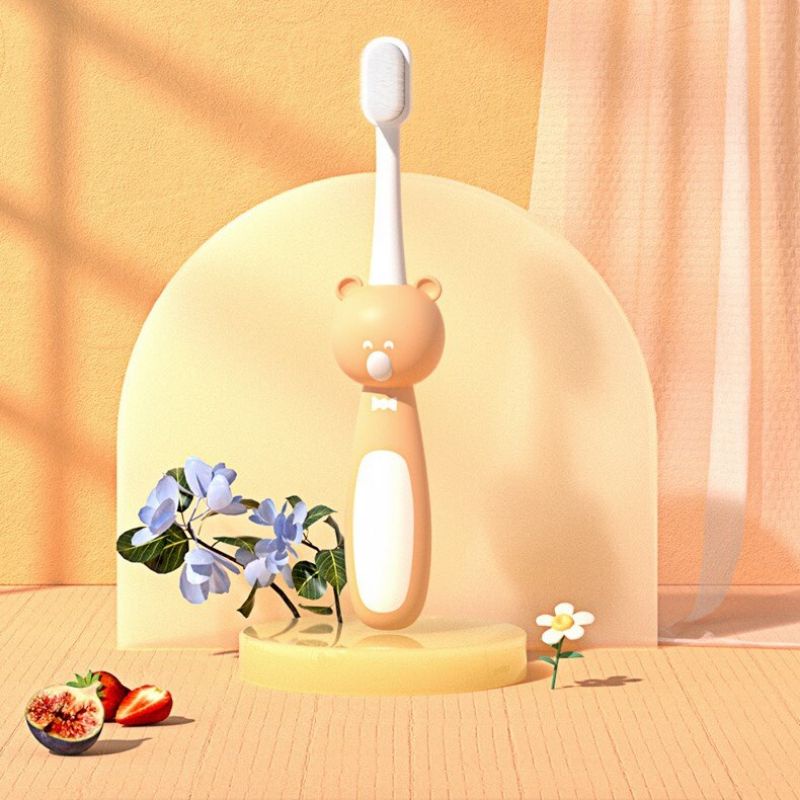 Bàn chải cotton gấu siêu xinh cho bé