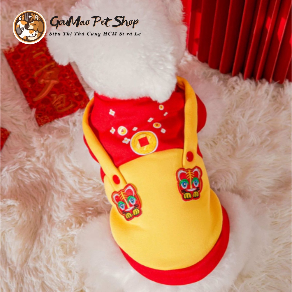Áo tết cho chó mèo , mẫu mới siêu xinh hàng cao cấp HIPIDOG - GOUMAO PET