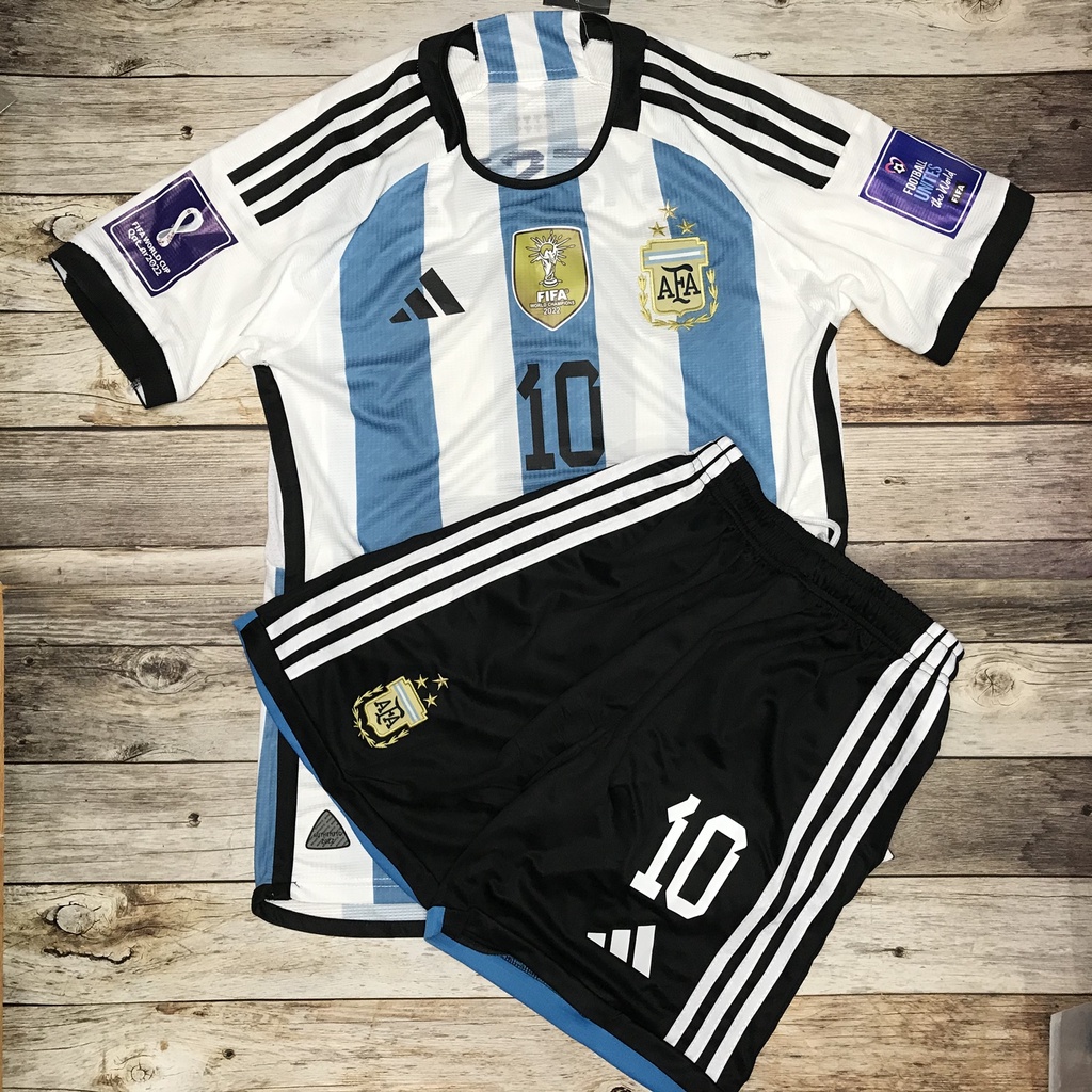 Áo bóng đá Đội Tuyển Argentina-MẪU Mới 2021-Chất Polyeste Thái Cao Cấp