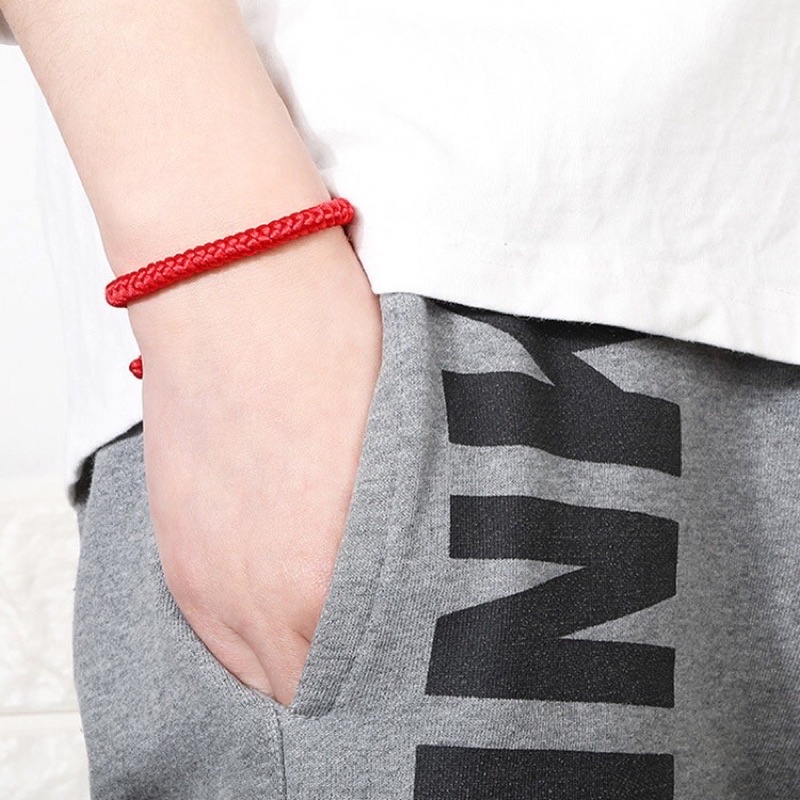 Vòng tay đỏ may mắn- cặp đôi nam nữ, tình bạn/ vòng đan- dây bện thiết kế đẹp mắt/ vòng tay tiêu chiến