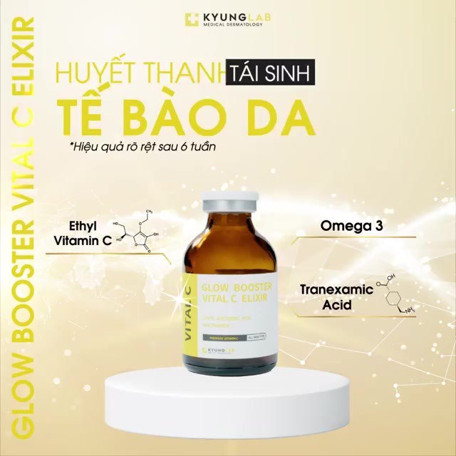 Serum Vitamin C KyungLab Glow Booster Vital C - 30ml Mờ Vết Thâm Sáng Da, Tái Sinh Tế Bào Da, Giảm Mụn Hiệu Quả