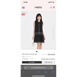 Đầm H.N.O.S.S size S, L màu đen