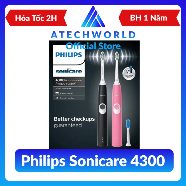 Bàn Chải Điện Philips Sonicare 4300 Protective Clean - Hàng Chính Hãng - Có Xuất VAT