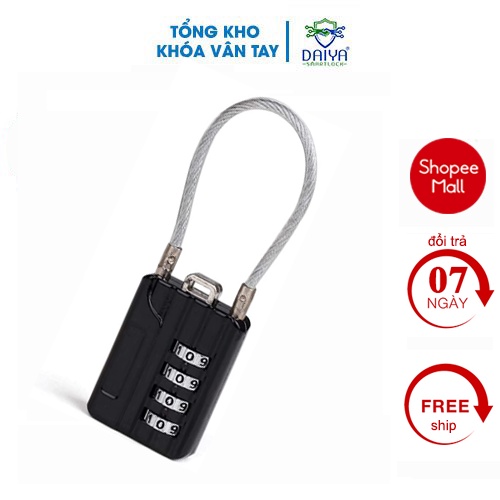 Ổ Khóa Số Du Lịch Mini 4 Số DAIYA SMART LOCK H2 - Khóa Vali, Balo, Túi Xách, Tủ Hồ Sơ, Hộp Công Cụ